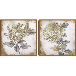 Gold Fleur Floral 2-pc. Canvas Art Print Set