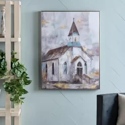 Gold Foil Steeple Framed Canvas Art Print