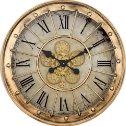 Gold Gilded Frame Round Wall Clock
