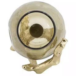 Gold Glass and Metal Driftwood Candle Holder
