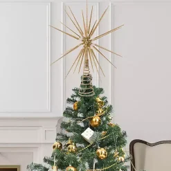 Gold Glitter Starburst Tree Topper