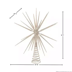 Gold Glitter Starburst Tree Topper