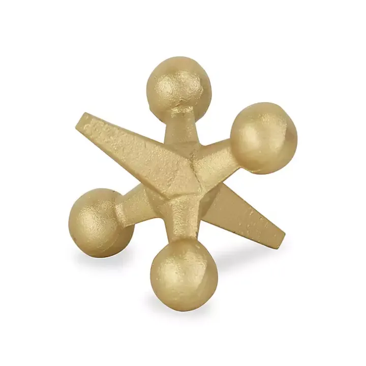 Gold Iron Jack Sculpture, 4 in.