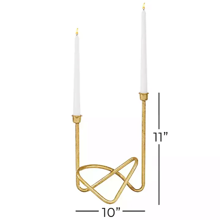 Gold Iron Taper Candle Holder