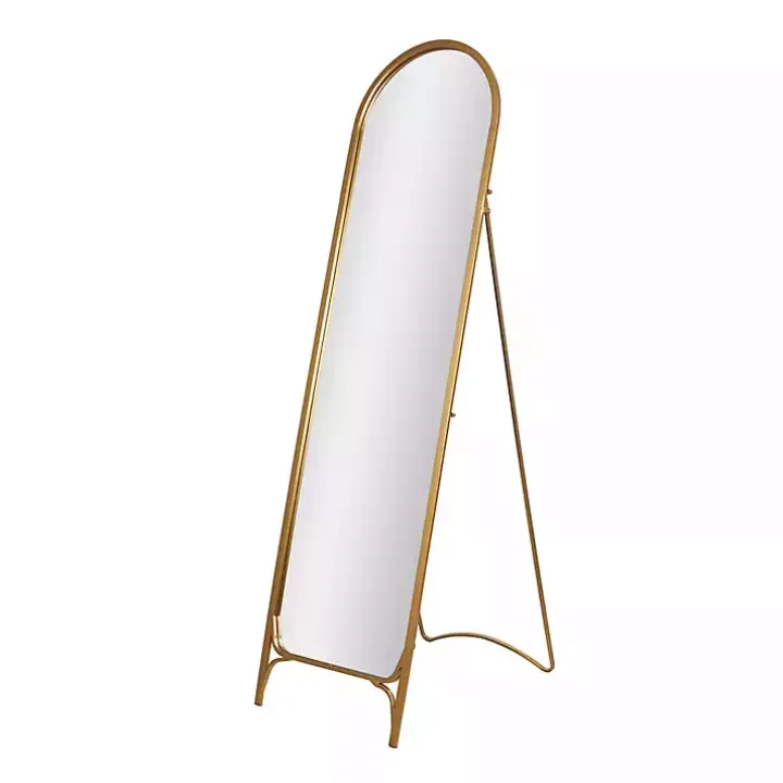 Gold Metal Arch Leaner Mirror