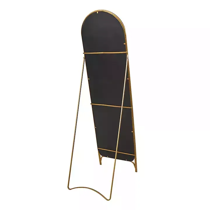 Gold Metal Arch Leaner Mirror