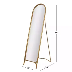 Gold Metal Arch Leaner Mirror