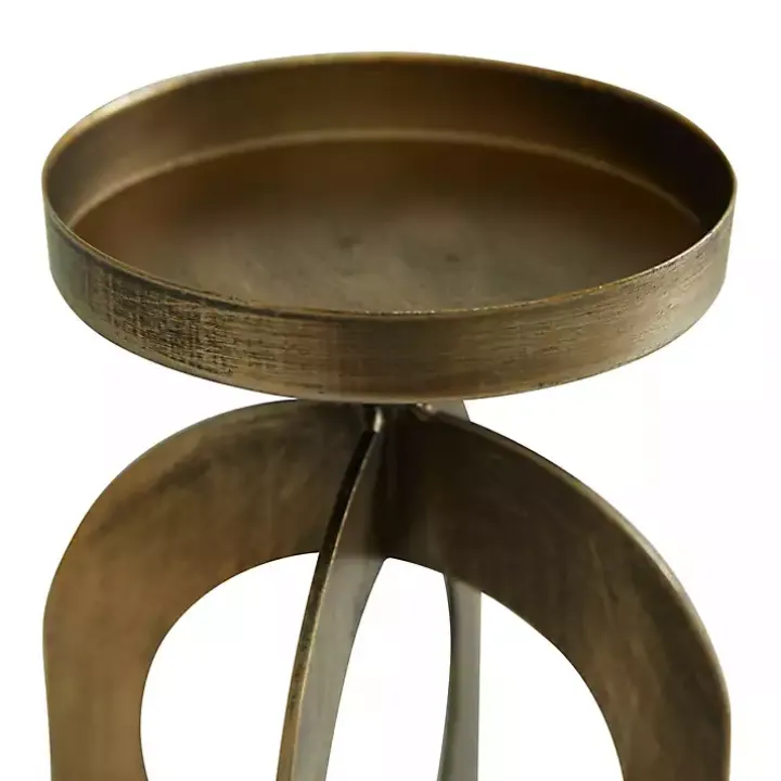 Gold Metal Cutout Candle Holders, Set of 3