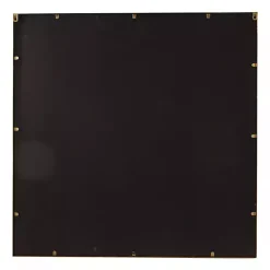 Gold Metal Windowpane Wall Mirror