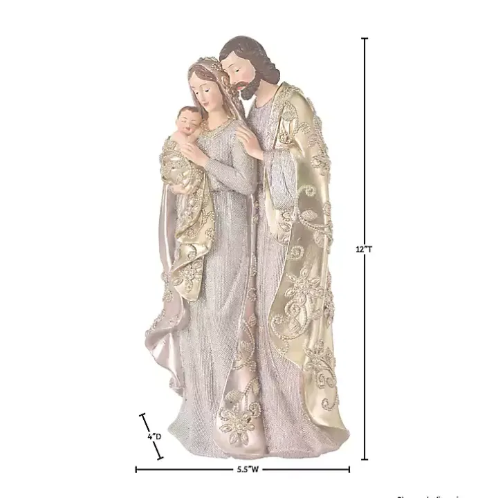 Gold Metallic Floret Holy Family