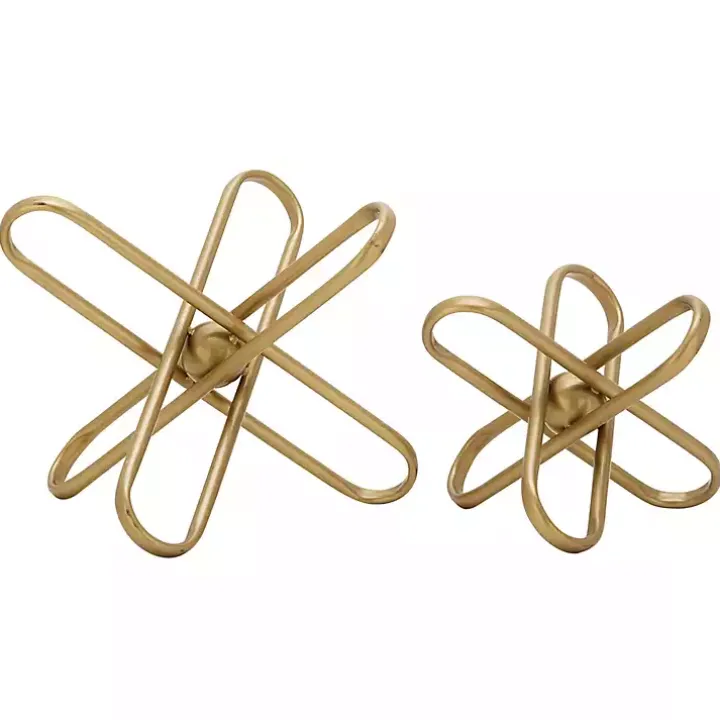 Gold Modern Burst 2-pc. Decorative Sculpture Set