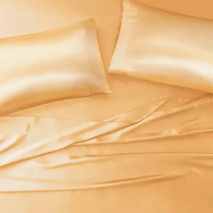Gold Satin Standard 2-pc. Pillow Case Set