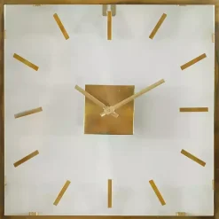 Gold Square Minimalist Wall Clock