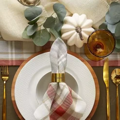Gold Stamped Harvest Napkin Rings, Set of 4