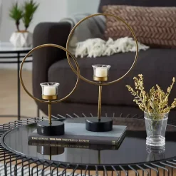 Golden Halo 2-pc. Candle Holder Set