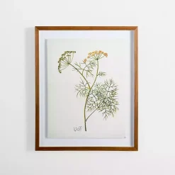 Golden Leaves Herbs Dill Framed Art Print