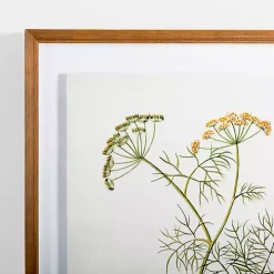 Golden Leaves Herbs Dill Framed Art Print