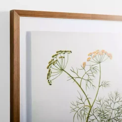 Golden Leaves Herbs Dill Framed Art Print