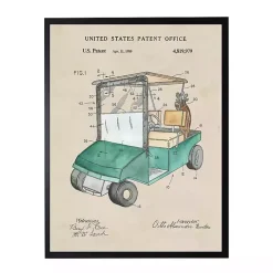 Golf Cart Patent Framed Art Print