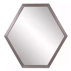 Graphite Hexagon Wall Mirror
