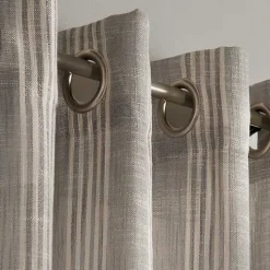 Graphite Stripe Single Curtain Panel, 84 in.