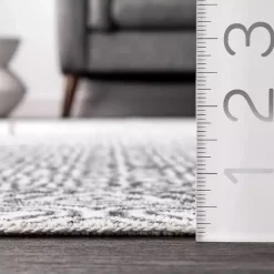 Gray Abstract Pattern Washable Area Rug, 3x5