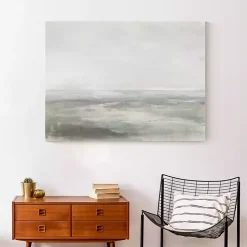Gray Abstract Seascape Canvas Art Print