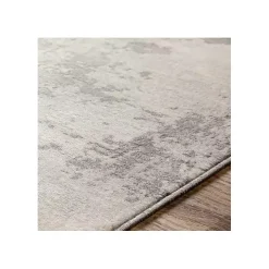 Gray Abstract Woven Area Rug, 7x10