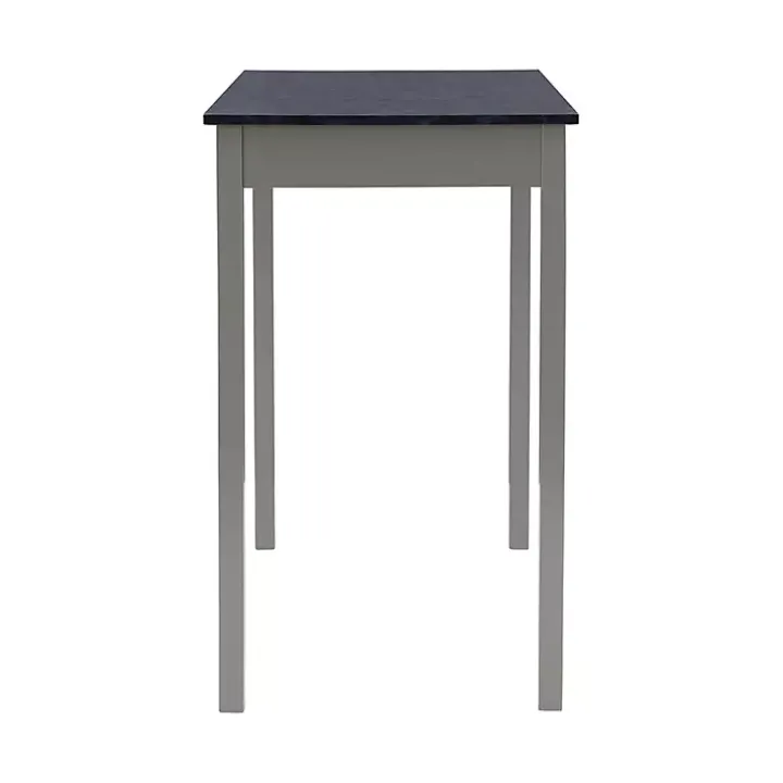 Gray and Black 3-pc. Stool and Table Set