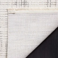 Gray and Ivory Whisper Striated Area Rug, 5x7