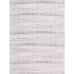 Gray and Ivory Whisper Striated Area Rug, 8x10