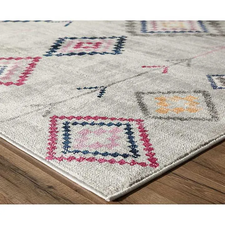 Gray and Multicolor Aztec Area Rug, 8x10