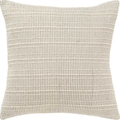 Gray and Natural Sea Striped Pillow