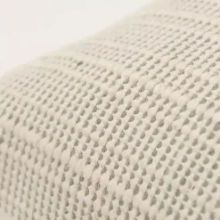 Gray and Natural Sea Striped Pillow