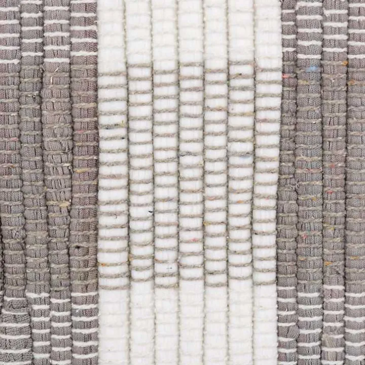 Gray and White Buffalo Check Accent Rug