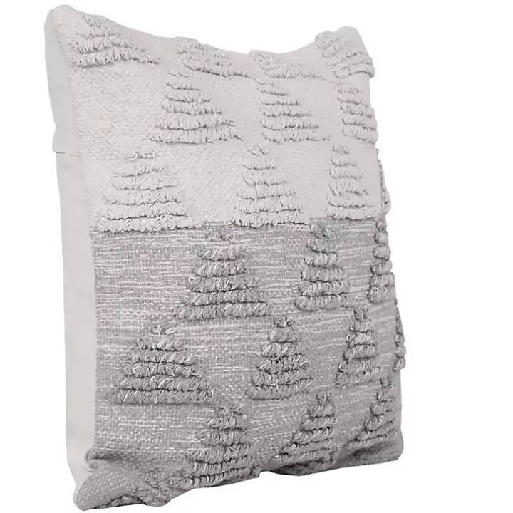 Gray and White Gradient Diamonds Throw Pillow
