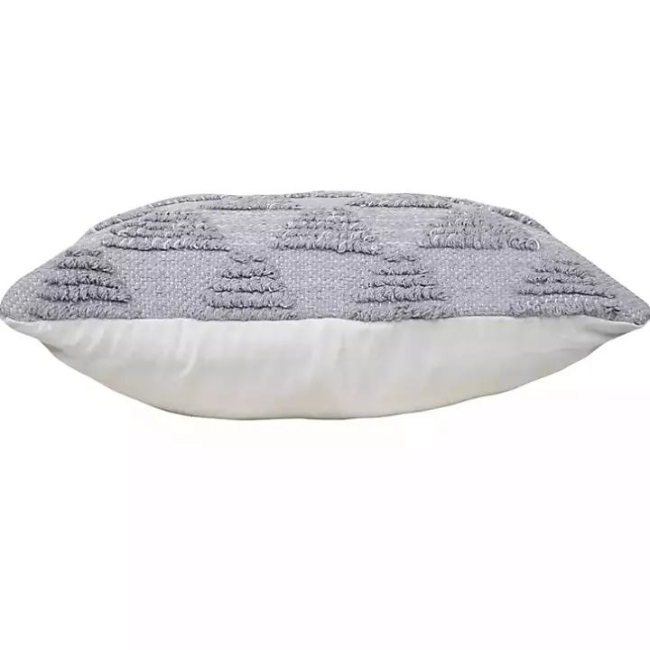 Gray and White Gradient Diamonds Throw Pillow