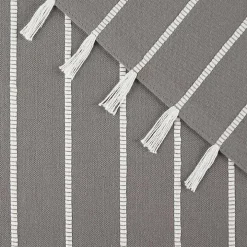 Gray and White Striped Napkins, Set of 4