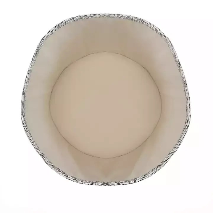 Gray and White Tuft Peaks Storage Basket
