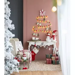 Gray and White Wool Merry Christmas Banner