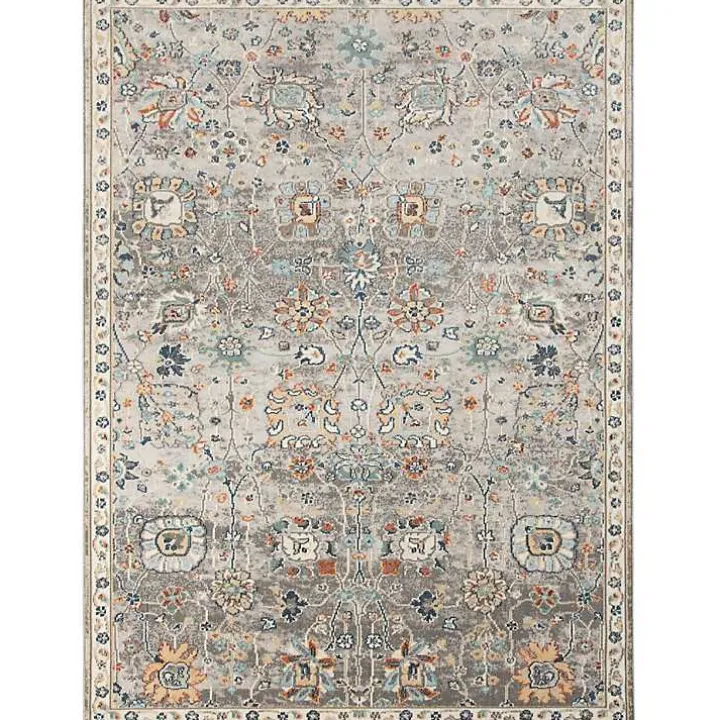 Gray Bohemian Area Rug, 5x7