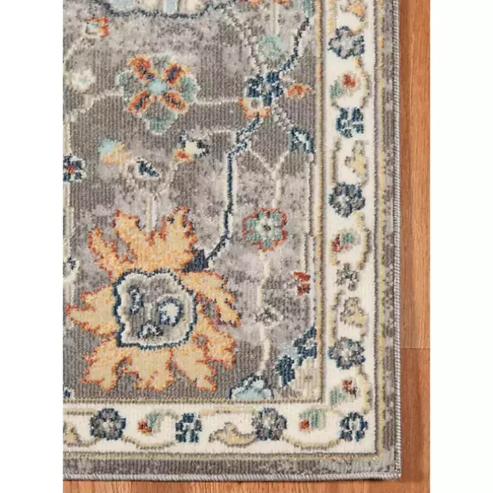 Gray Bohemian Area Rug, 7x9
