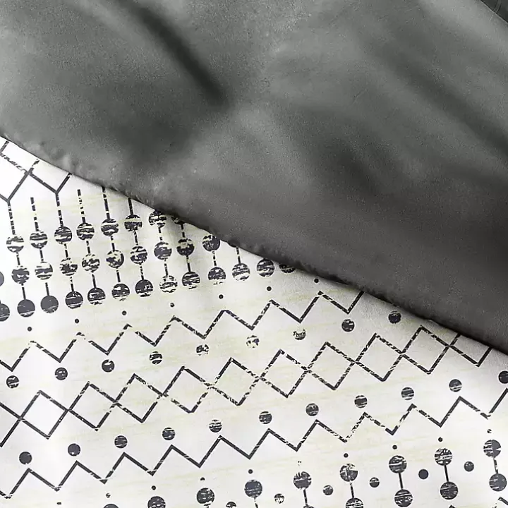 Gray Bohemian 2-pc. Twin Duvet Cover Set