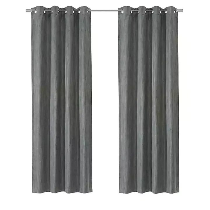 Gray Bryson Textured Curtain Panel, 95 in.