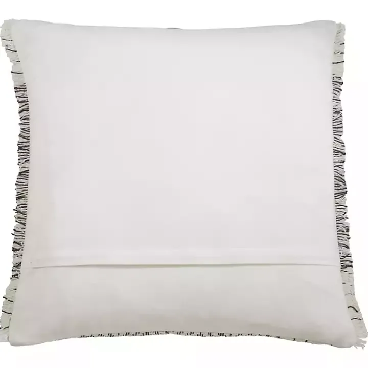 Gray Chevron Long Stitch Square Throw Pillow