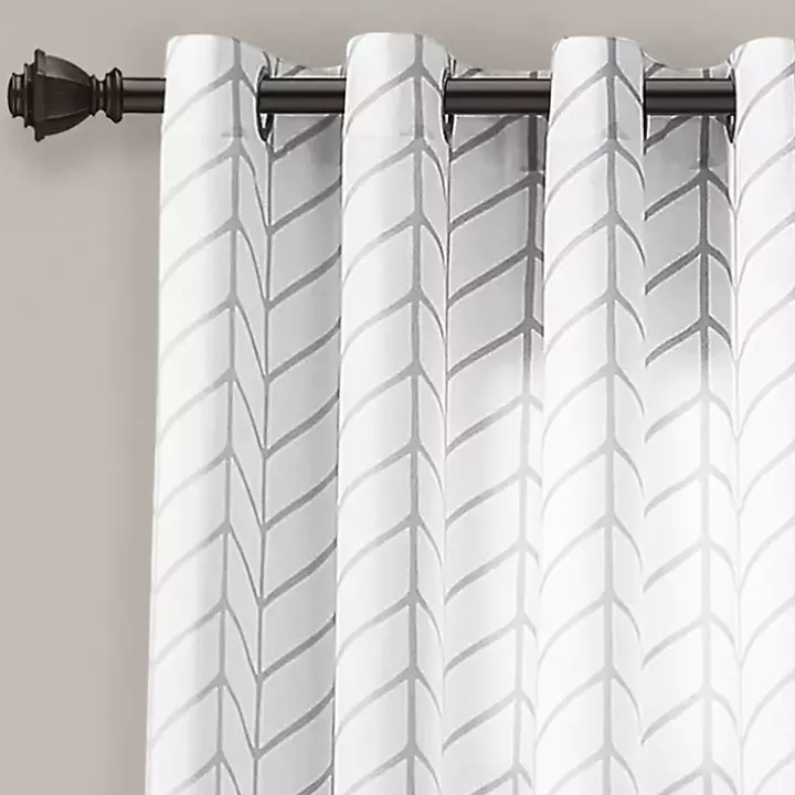 Gray Chevron 2-pc. Curtain Panel Set, 84 in.