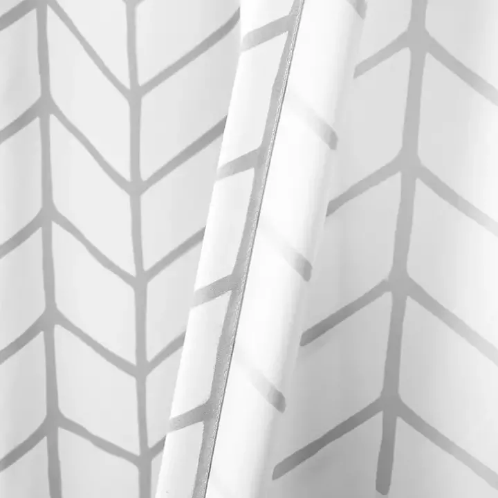 Gray Chevron 2-pc. Curtain Panel Set, 84 in.