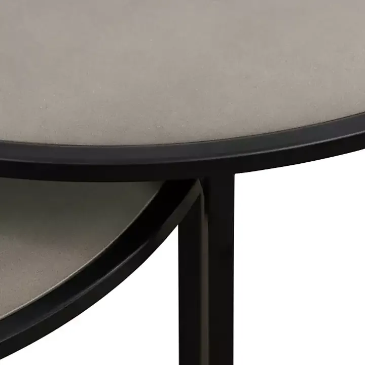 Gray Concrete Nesting Accent Tables, Set of 2