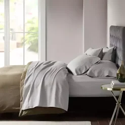 Gray Cotton Blend Sateen 6-pc. Queen Sheet Set