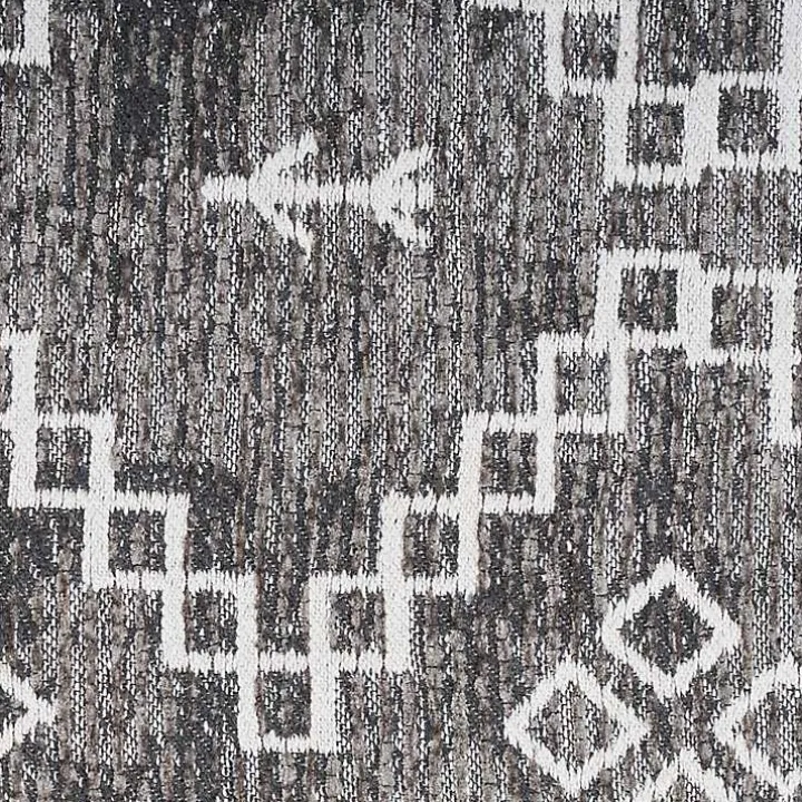 Gray Distressed Geo Markings Accent Rug, 2x3